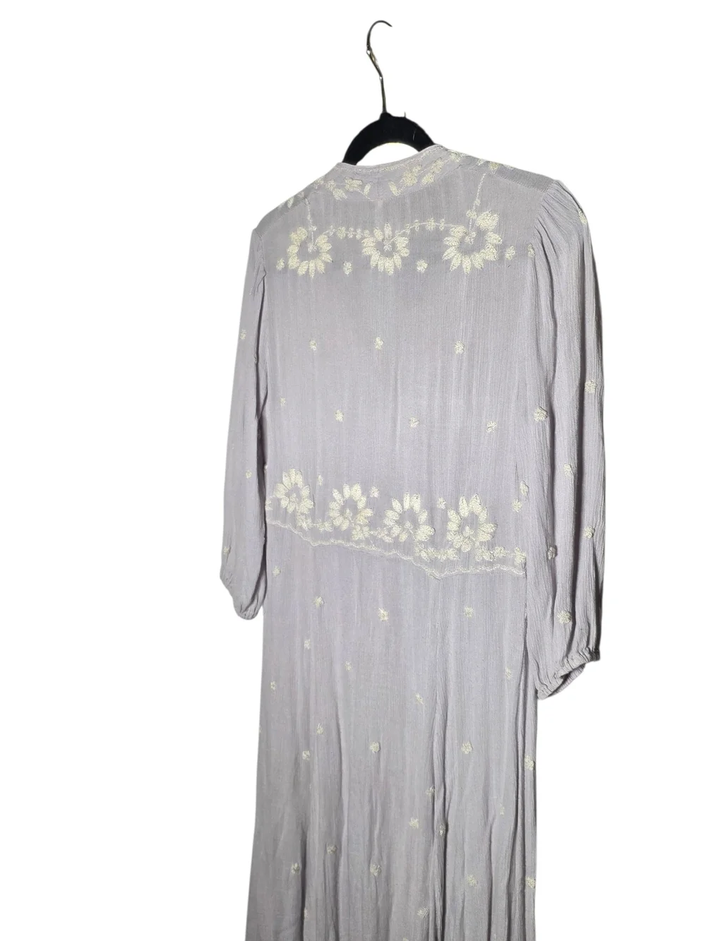 Free People Embroidered Fable Maxi Dress Lilac Floral Size XS